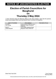 Baughurst Parish Council Elections